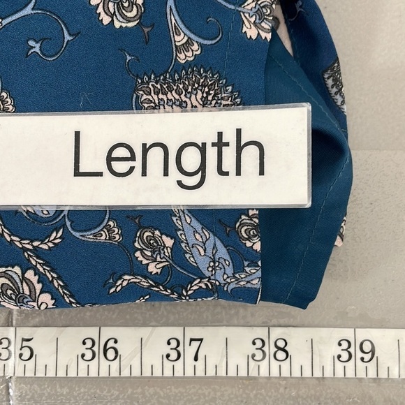 Boutique Romper Ruffled Sleeves Paisley Blue Size 1X - Picture 11 of 16